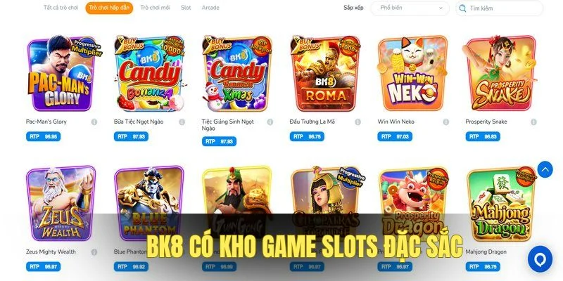 Top game nổ hũ BK8 chất lượng